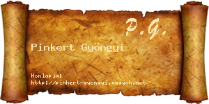 Pinkert Gyöngyi névjegykártya