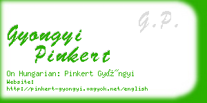 gyongyi pinkert business card